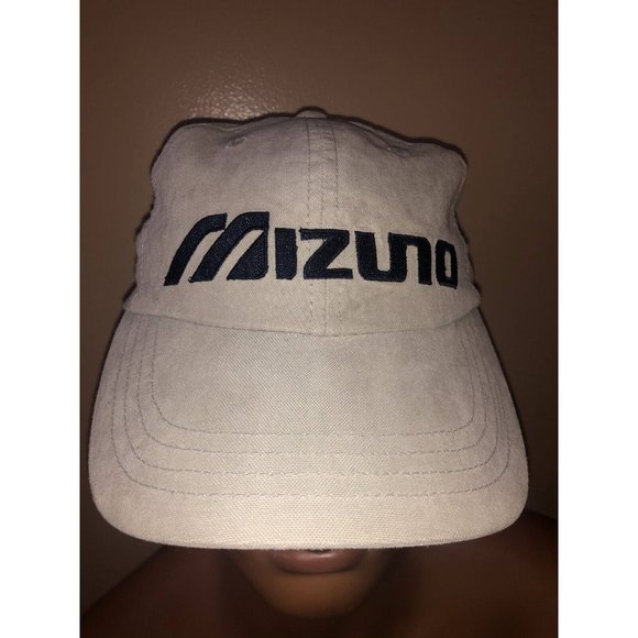 Mizuno A-Flex Cap Stretch Fit Beige Embroidery Baseball Golf Strapback Hat - Picture 1 of 3